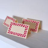 Raspberry Patterned Place Cards (Set of 12)