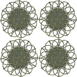 Twisted Rattan Placemat: Grey / 15"