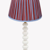 16" Pleated Empire Lampshade Red and Blue Stripes