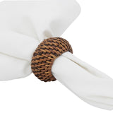Woven Rattan Napkin Ring: Brown / 2.4"