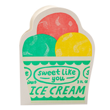 Ice Cream Pot Cut-Out Greeting Card