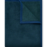 Harborview Herringbone Blue Spruce Blanket