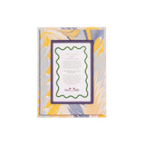 Hand-Marbled Picture Frame in Blue & Gold