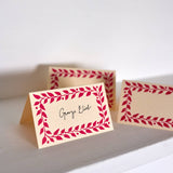 Raspberry Patterned Place Cards (Set of 12)