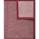 Harborview Herringbone Maroon Blanket
