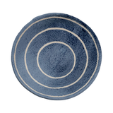 Organic Blue Ceramic Basket Plate