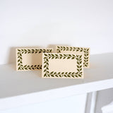 Pack of Twelve Dark Olive Place Cards
