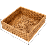 Square Rattan Luncheon Napkin Holder