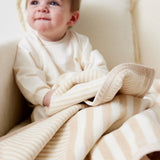Sweet Pea Stripe Oak Mini Blanket