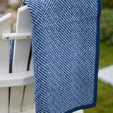 Harborview Herringbone Midi Navy Blanket