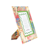 Hand-Marbled Picture Frame in Multicolor, 4x6