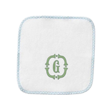 Weezie Baby Washcloth Gingham Light Blue Pair