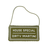 House Special Dirty Martini Needlepoint Sign