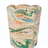 Flatiron Feathers Hand-Marbled Scallop Waste Bin