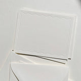 Letterpressed Notecard No. 03 Wavy Natural Border