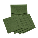Hemstitch Evergreen Cocktail Napkin Set