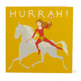 Bareback Rider Hurrah Square Greeting Card