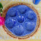 Oyster Plate Cobalt Blue