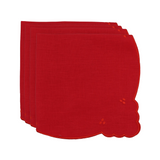 Eloise Red Linen Dinner Napkins (Set of 4)