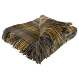 Highland Tweeds Wool Fluffy Throw - Natural Buchanan