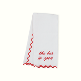 The Bar is Open Linen Bar Towel
