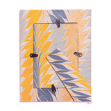 Hand-Marbled Picture Frame in Blue & Gold