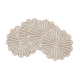 White Scalloped Rattan Placemat