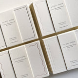 Letterpressed Notecard No. 03 Wavy Natural Border