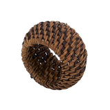 Woven Rattan Napkin Ring: Brown / 2.4"