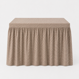 Skirted Linen Brown Mahjong Gingham Tablecloth