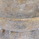 Weathered Stone Pedestal Bowl Planter