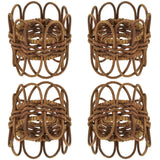 Twisted Rattan Napkin Ring: Caramel