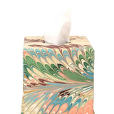 Flatiron Feathers Hand-Marbled Tissue Box Cover