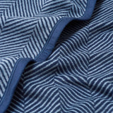Harborview Herringbone Midi Navy Blanket