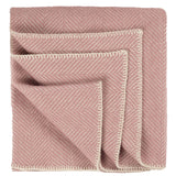 Southampton Home Washable Wool Herringbone Throw ~ Rose ~