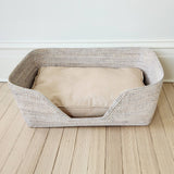 Mandalay Dog Bed with Cushion - AB  26x19x9" or 30X23X11": Antique Brown / Large