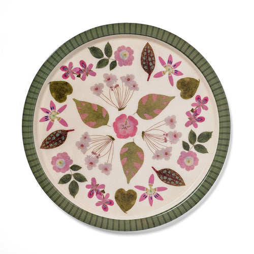 Large Round Enamel Serving Tray The Living Herbarium
