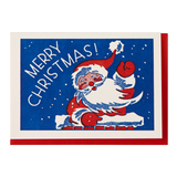 Father Christmas Chimney Letterpress Card