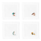 Fishing Cocktail Napkins Mixed Set of 4
