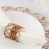 Twisted Rattan Napkin Ring: Caramel