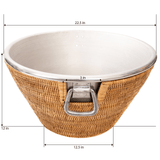 Handwoven Rattan Aluminum Ice Tub