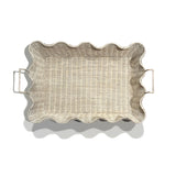 Large Scalloped Tray: Brown