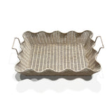 Large Scalloped Tray: Brown