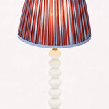 16" Pleated Empire Lampshade Red and Blue Stripes