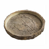 Cement Faux Bois Saucer