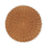 Two-Tone Rattan Placemat: Caramel / 15"