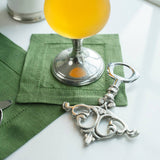 Hemstitch Evergreen Cocktail Napkin Set