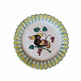 Hand-painted Italian Toucan Antique Plate