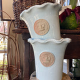 Salisbury Kew Piecrust Cachepot Duck Egg Blue