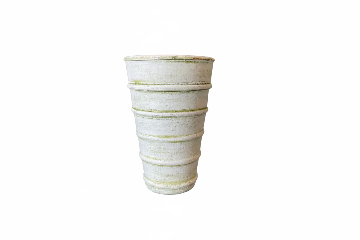 Tall Herb Pot Verde White